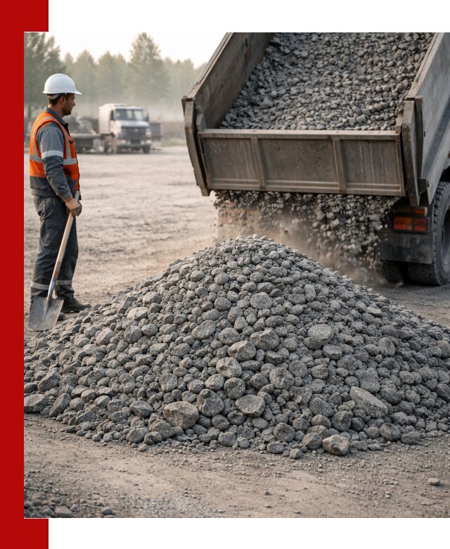 Гранитный щебень фракции 100–201 для строительства в Прокопьевске