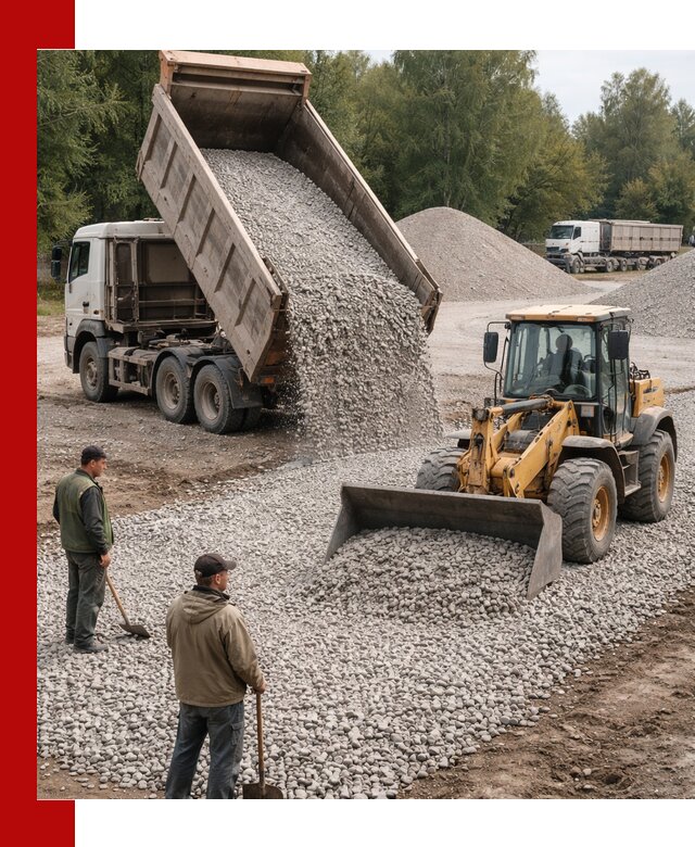 Купить гравийный щебень фракция 20-40 в Прокопьевске с доставкой