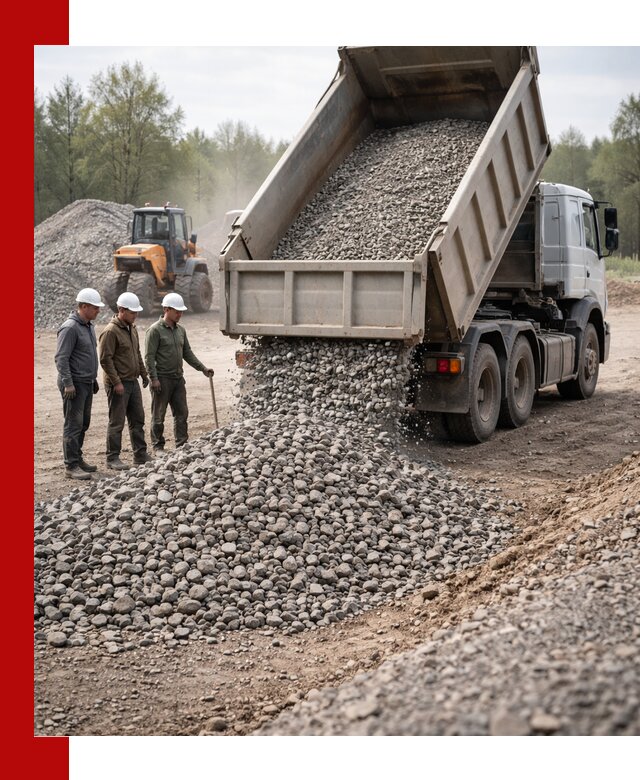 Доставка гравийного щебня фракции 70-120 в Прокопьевске