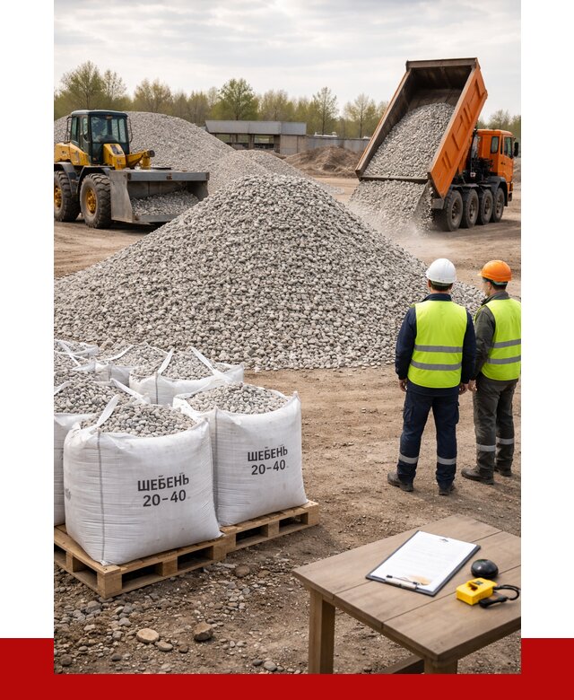 Известняковый щебень 20-40 в Прокопьевске от 2171 р. ПРОНЕРУДПрк