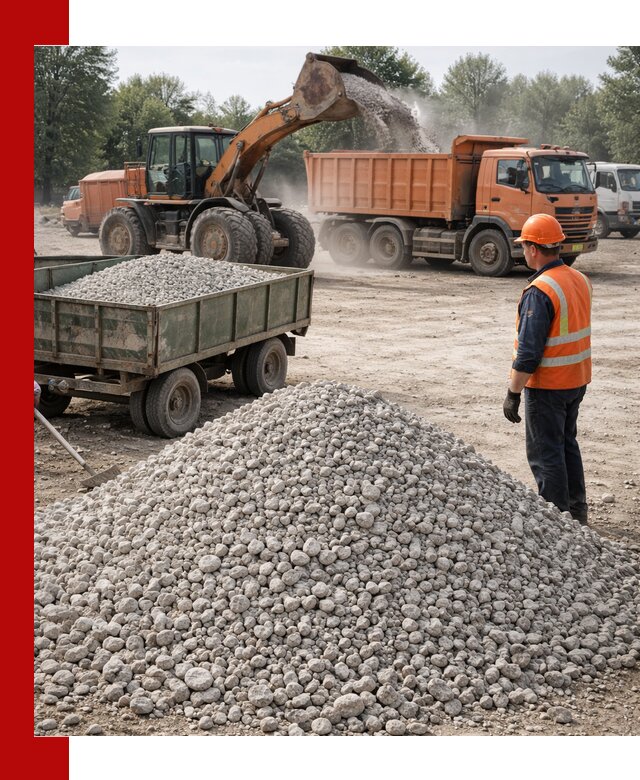 Доставка известнякового щебня фракция 20–40 в Прокопьевске