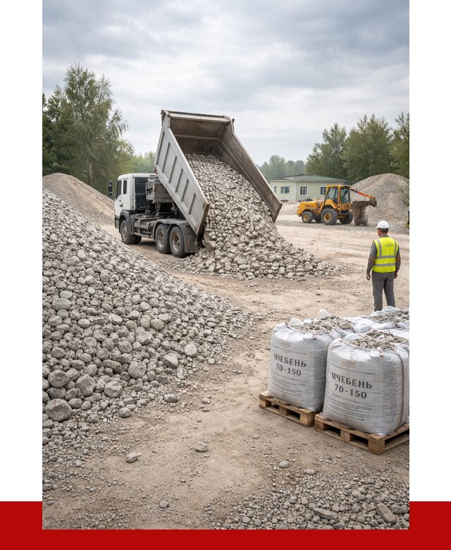 Известняковый щебень фракция 70-150 в Прокопьевске от 1292 р. | ПРОНЕРУДПрк