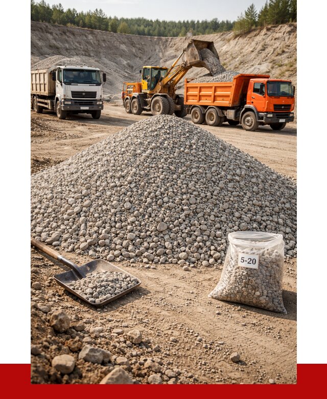 Доломитовый щебень фр. 5-20 в Прокопьевске от 4342 р. | ПРОНЕРУДПрк