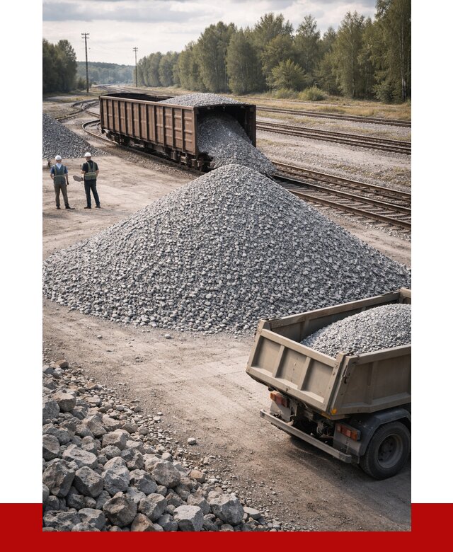 Железнодорожный щебень 20-60 в Прокопьевске от 1757 р. | ПРОНЕРУДПрк