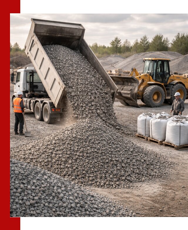 Бетонный щебень фракция 5–20 с доставкой в Прокопьевске