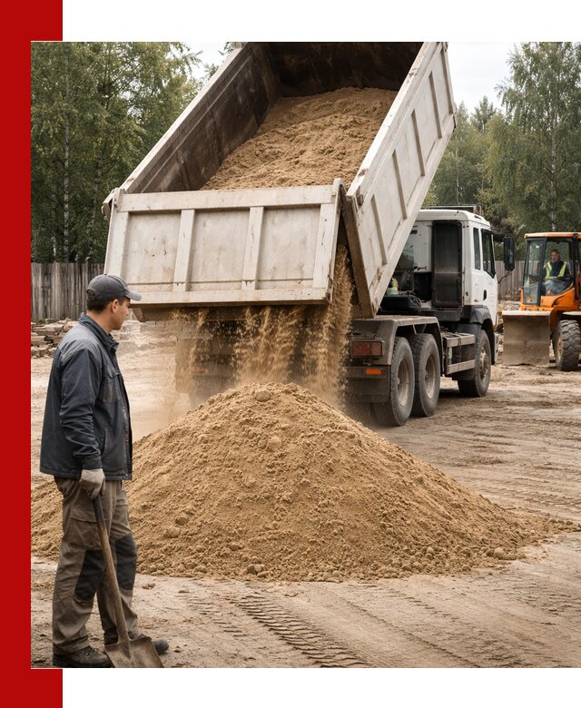 Доставка и продажа песка с разгрузкой в Прокопьевске
