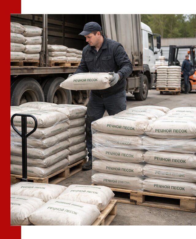 Речной песок в мешках с доставкой в Прокопьевске