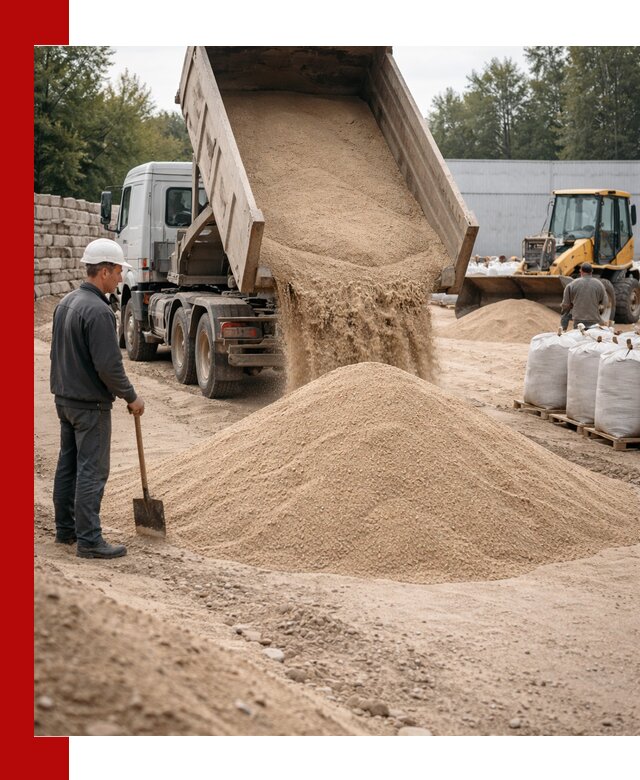 Кварцевый песок фракция 0–3 мм с доставкой в Прокопьевске