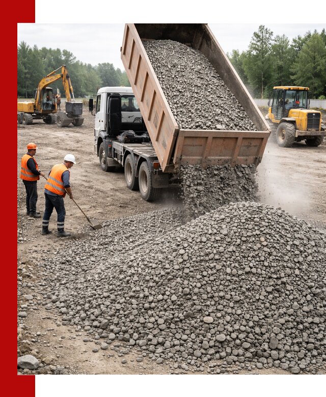 Доставка гравия фракции 40-70 в Прокопьевске оптом и в розницу