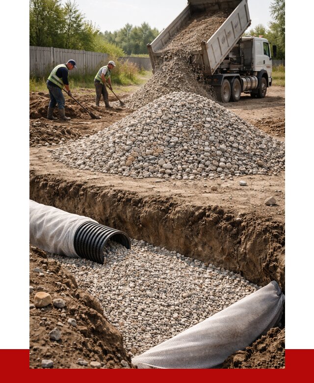 Гравий для дренажа в Прокопьевске от 2274 р., доставка ПРОНЕРУДПрк