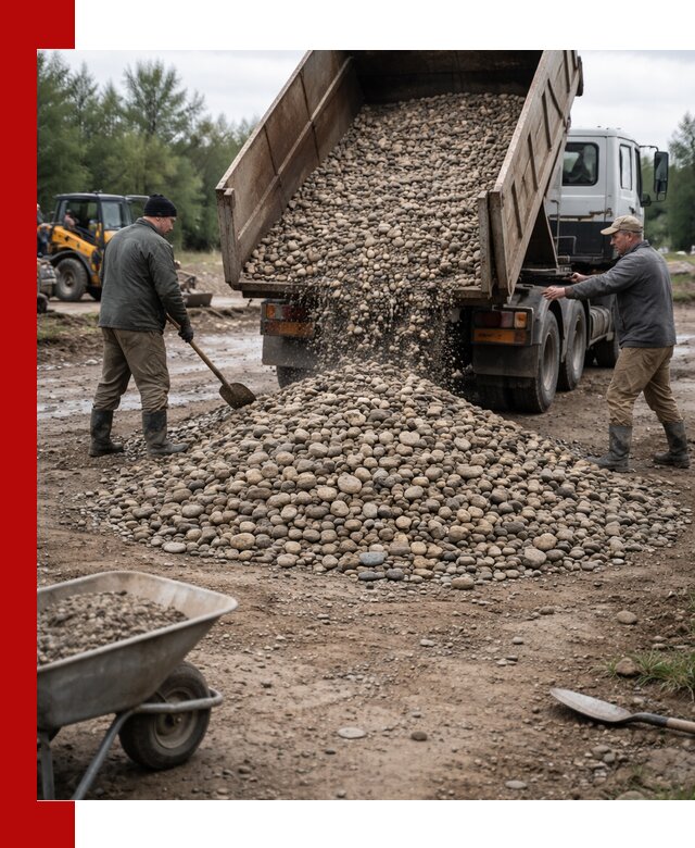 Доставка гальки речной оптом и в розницу в Прокопьевске