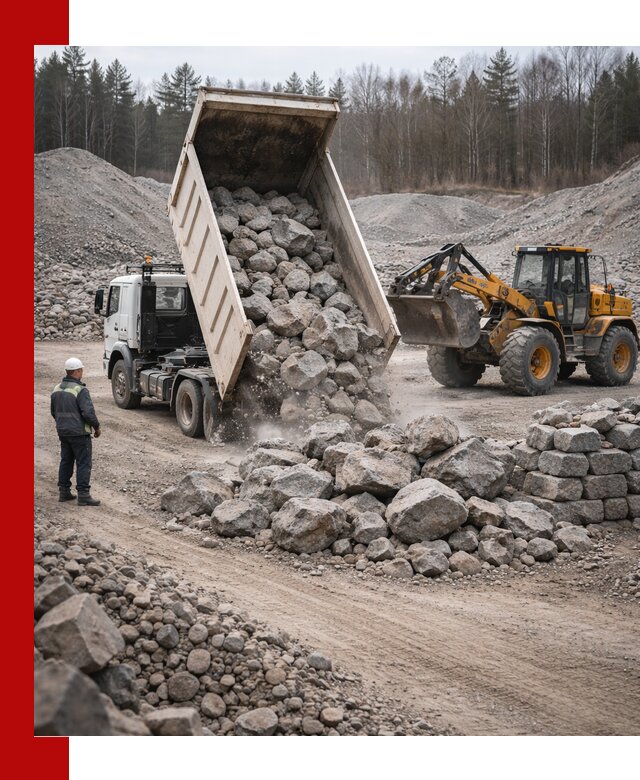 Доставка и продажа бутового гранитного камня в Прокопьевске