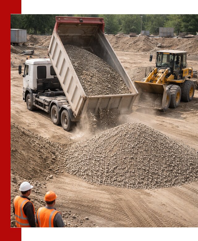 Щебень с песком (ЩГПС С2) с доставкой в Прокопьевске