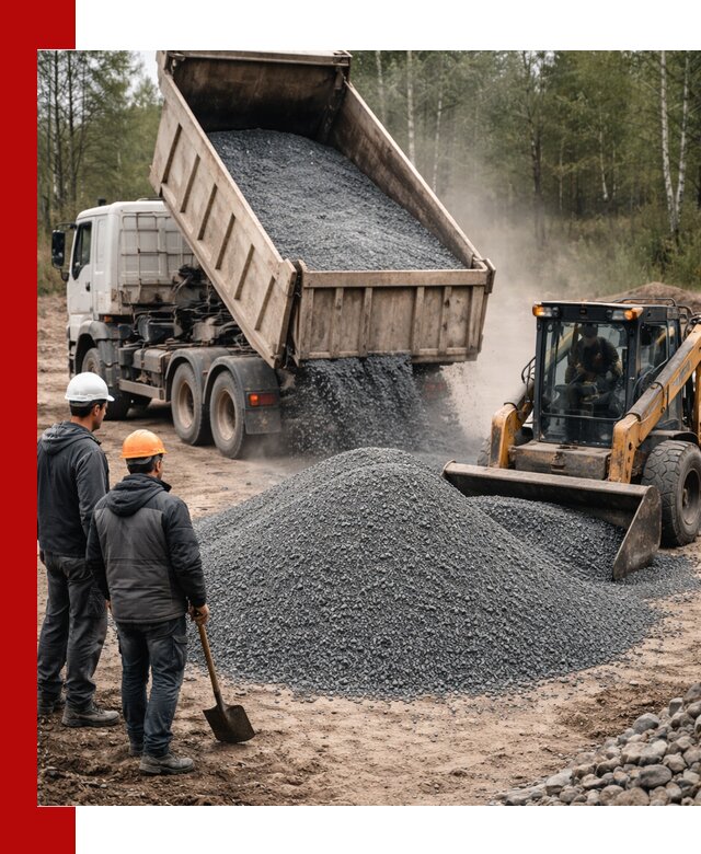 Гранитный отсев 0-5 с доставкой и разгрузкой в Прокопьевске