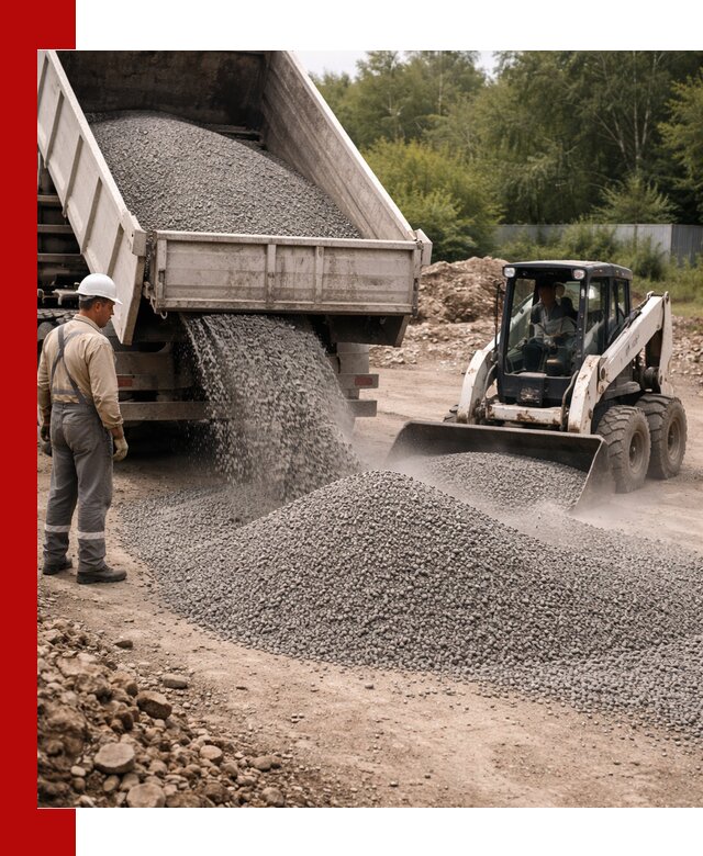 Доставка гравийного отсева 0-5 в Прокопьевске оптом и в розницу