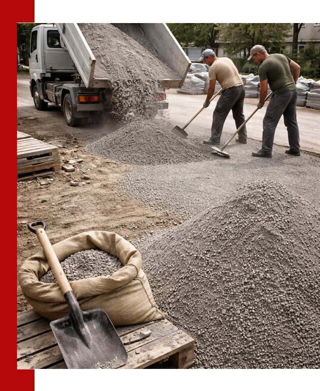 Отсев для тротуарной плитки в Прокопьевске — доставка и укладка