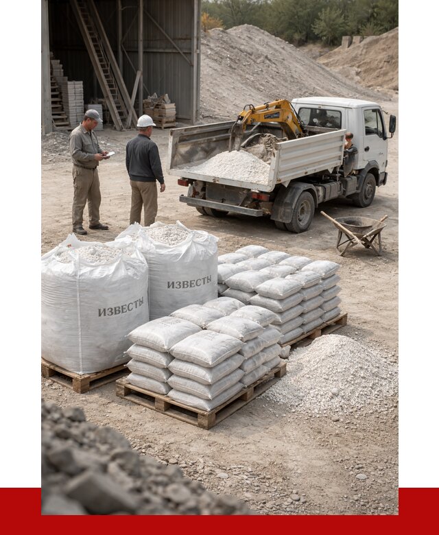 Известь строительная в Прокопьевске с доставкой от 4342 р. | ПРОНЕРУДПрк