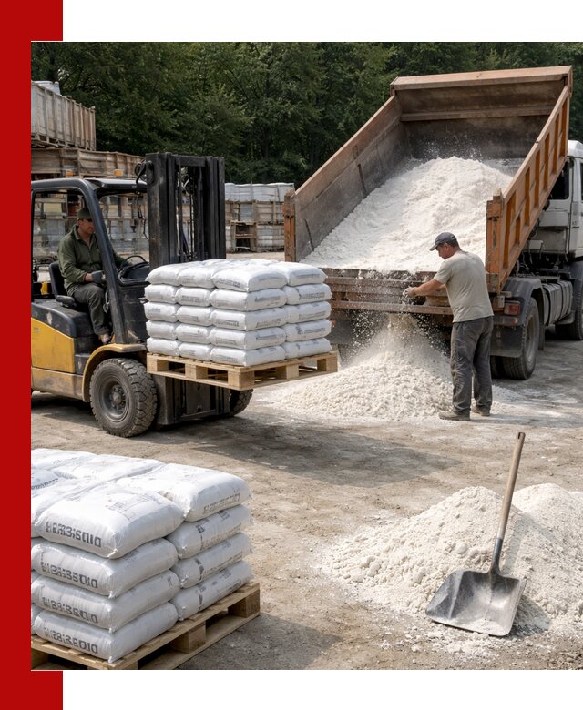 Доставка строительной извести оптом и в розницу в Прокопьевске