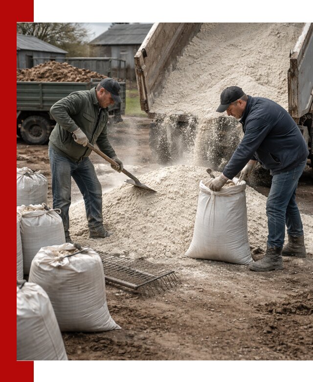 Доставка извести пушонки в Прокопьевске оптом и мелким оптом