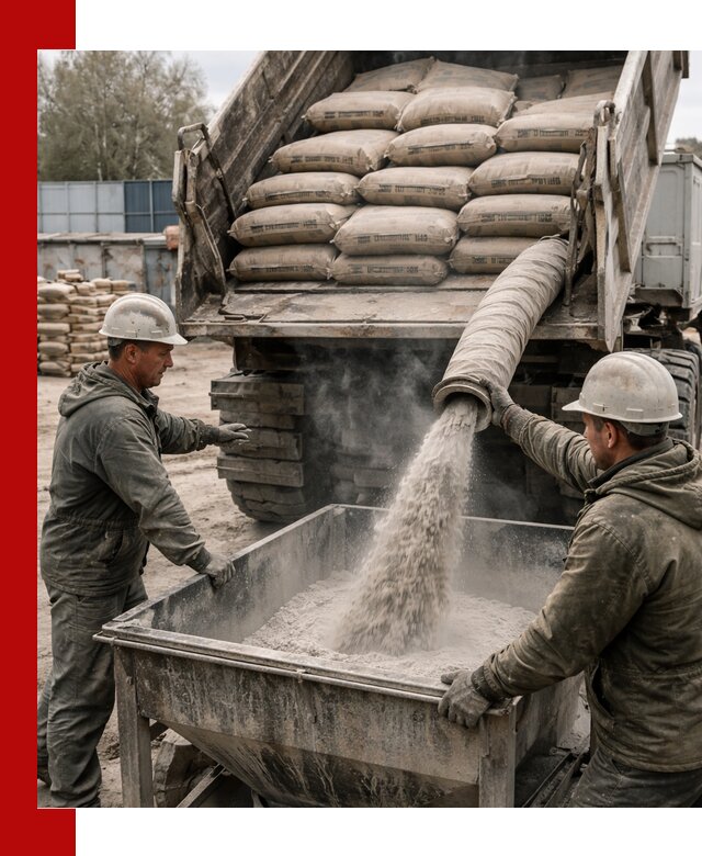 Доставка цемента М400 в Прокопьевске оптом и в розницу