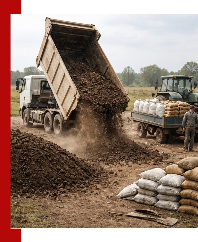 Доставка грунта и удобрений оптом в Прокопьевске для сельхоз и строительства