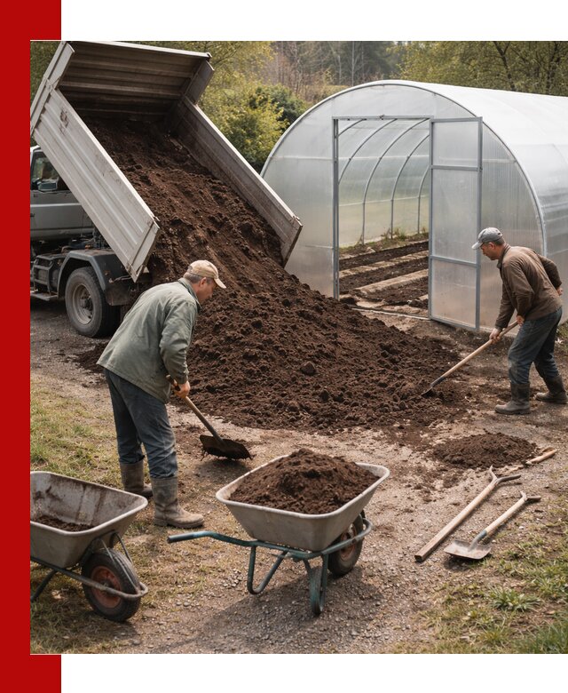 Грунт для теплицы с доставкой в Прокопьевске — плодородный субстрат под растения