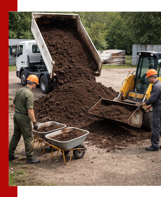 Доставка торфо-земляной смеси в Прокопьевске для огорода и ландшафта