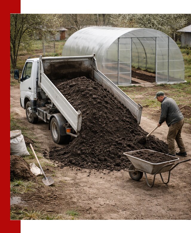 Чернозем для теплицы с доставкой в Прокопьевске