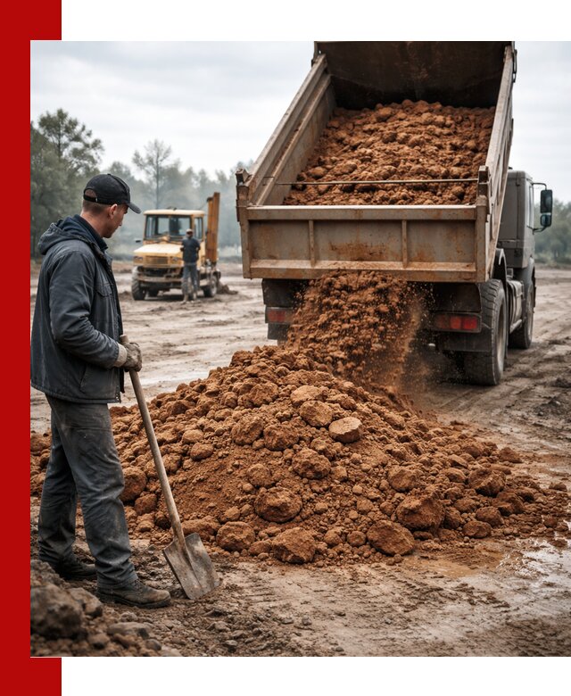 Глина для засыпки в Прокопьевске с доставкой самосвалами