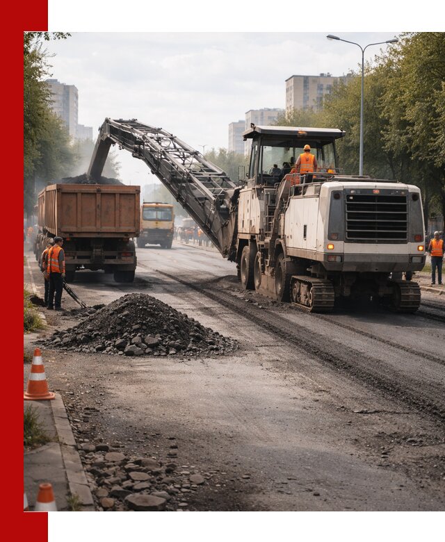 Фрезерованный асфальт в Прокопьевске — удаление и вывоз старого покрытия