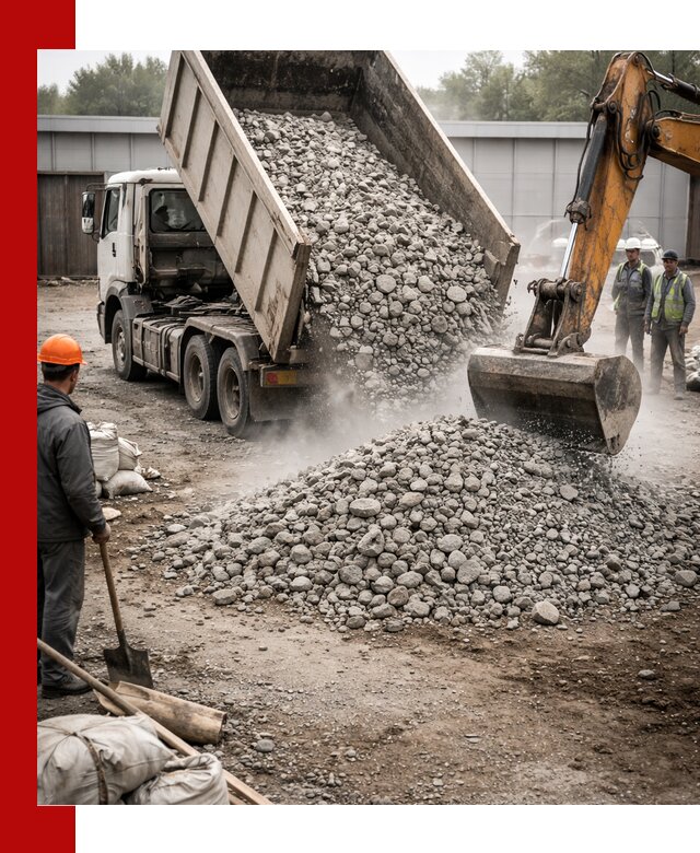 Доставка дробленого бетона в Прокопьевске оптом и в розницу