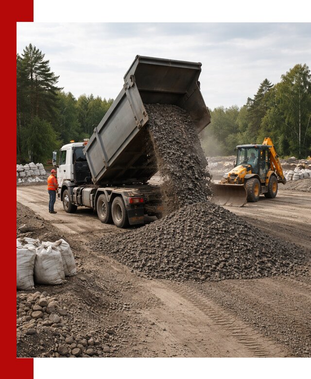 Доставка дробленого асфальта в Прокопьевске для дорожных работ