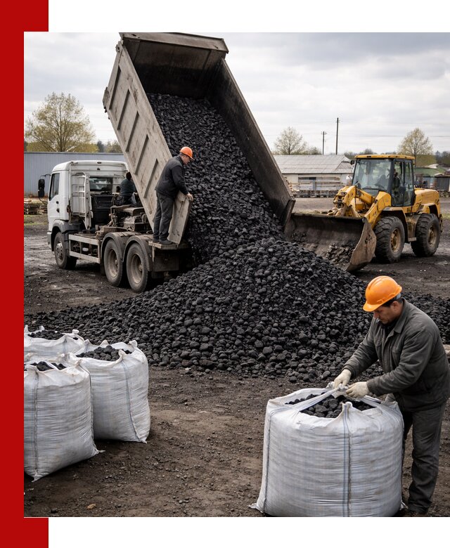 Доставка каменного угля в Прокопьевске оптом и в розницу