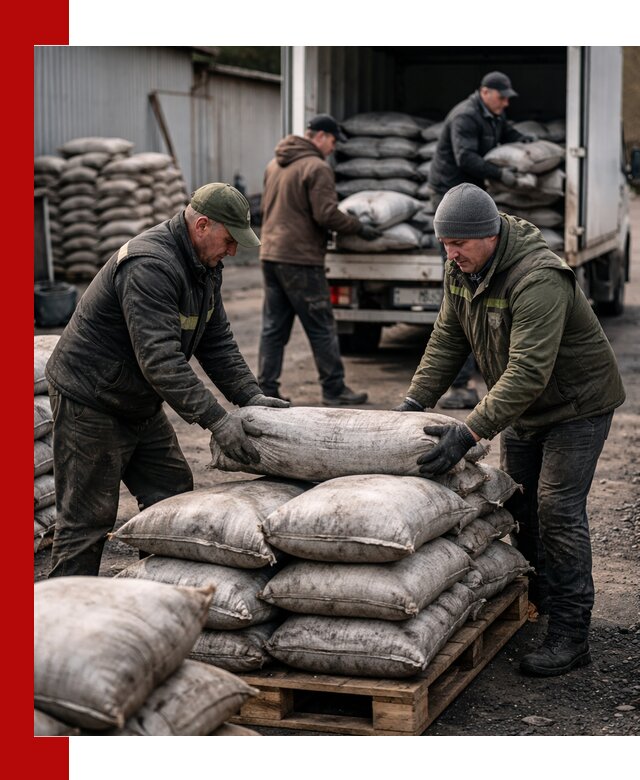 Доставка угля в мешках по выгодным ценам в Прокопьевске
