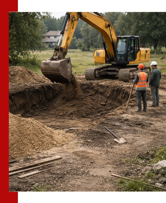Рытье котлована под фундамент в Прокопьевске (быстро и недорого)