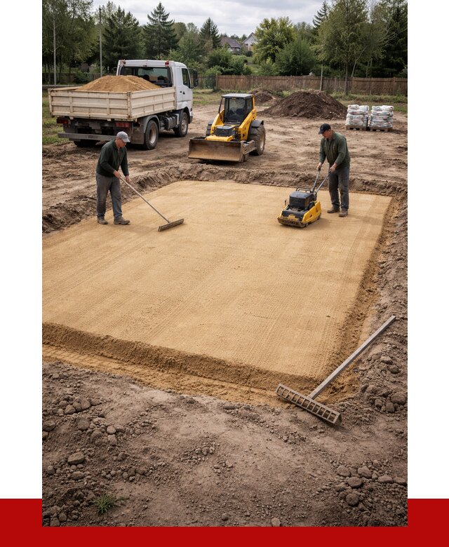 Устройство песчаной подушки в Прокопьевске от 4652 р. ПРОНЕРУДПрк