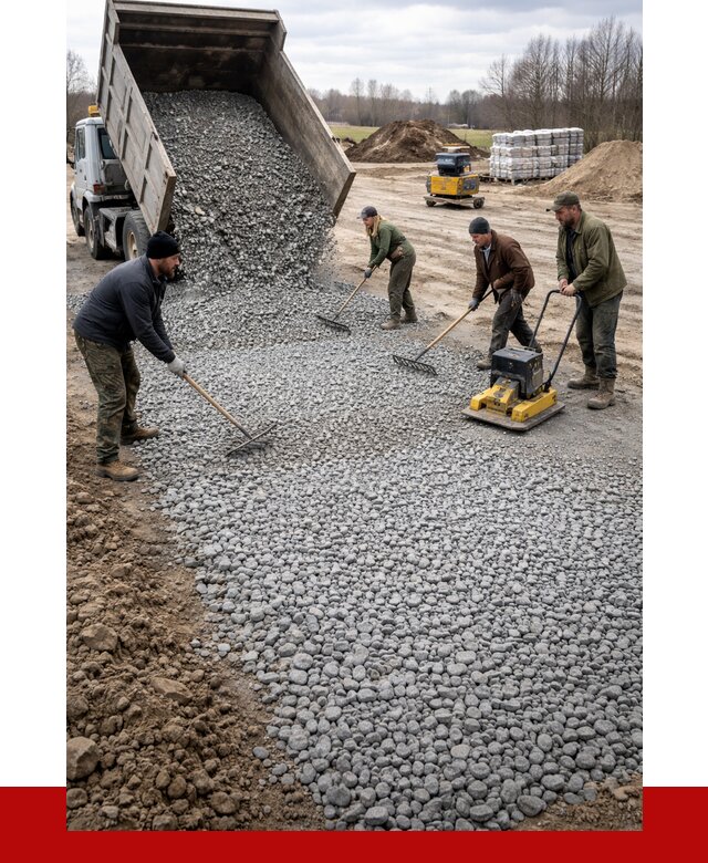 Устройство щебеночной подушки в Прокопьевске от 4652 р. ПРОНЕРУДПрк